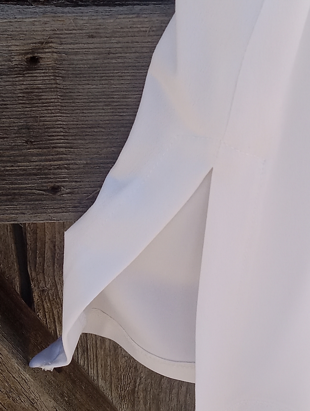 Susan Graver Modern Essentials Liquid Knit A-Line White Tunic, M - Picture 2 of 5
